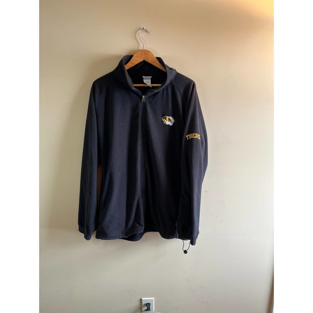 Missouri Tigers Full Zip Fleece Jacket - Mens XL